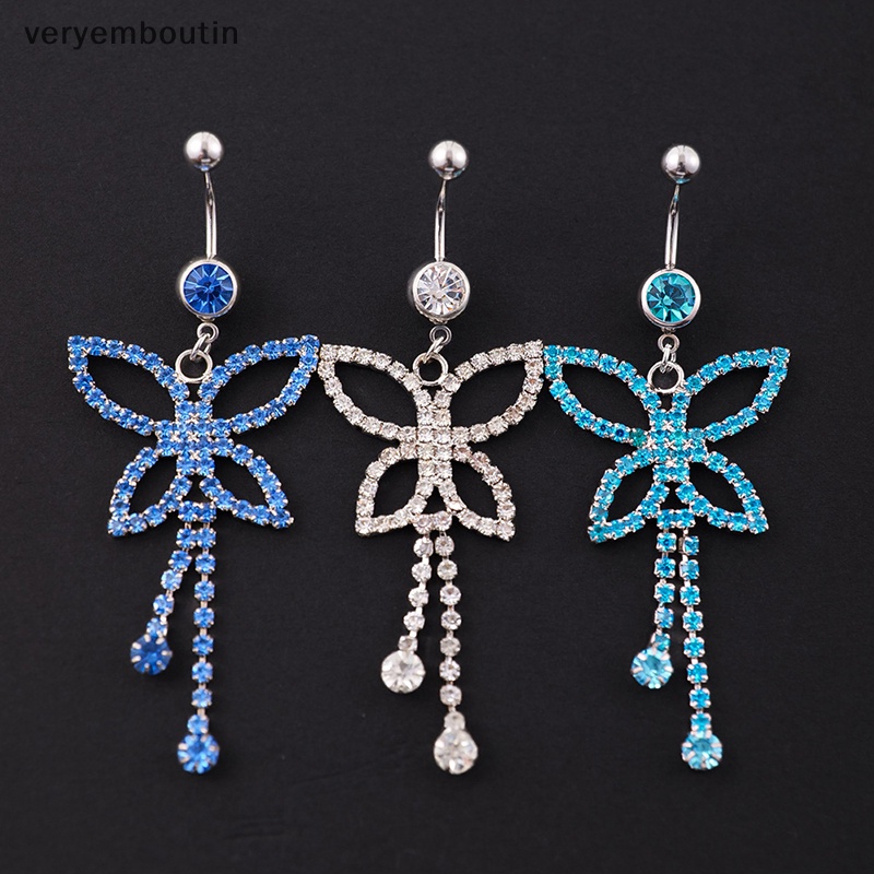 Khuyên Rốn Hình Bướm Đính Đá Zircon Thời Trang Cho Nữ