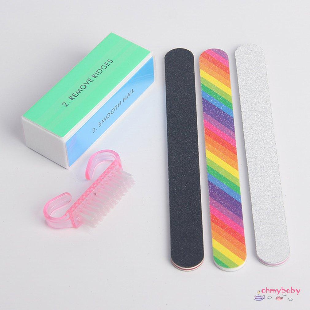 [InStock] Bộ 6 Dụng Cụ Làm Móng Tay Sáng Bóng Đệm Dũa Bàn Chải Bền ĐỆM PHỒNG Nhám Chà Gel dụng Đánh [Z/16]