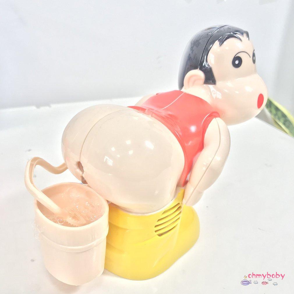 [InStock] Đồ chơi máy tạo bong bóng bằng điện cho trẻ em Cậu bé trông ngộ nghĩnh Máy thổi xì hơi có nhạc và đèn Quà tặng [Z/11]