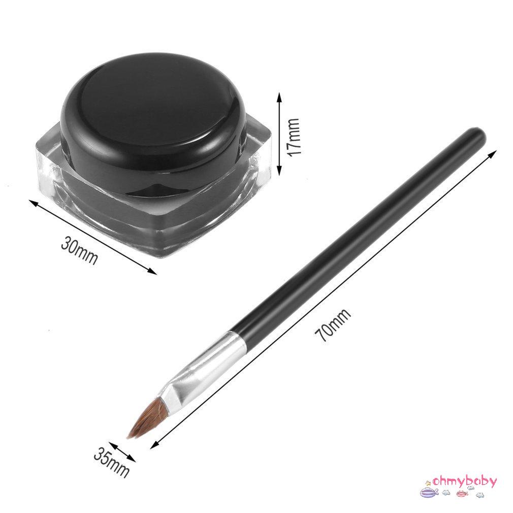 [Ready] Bút Kẻ Mắt Bộ Cọ Bền Chống Nước Màu Đen Trang Điểm Gel Phấn Dụng Cụ Cho Phụ Nữ Mỹ Phẩm [Z/12]