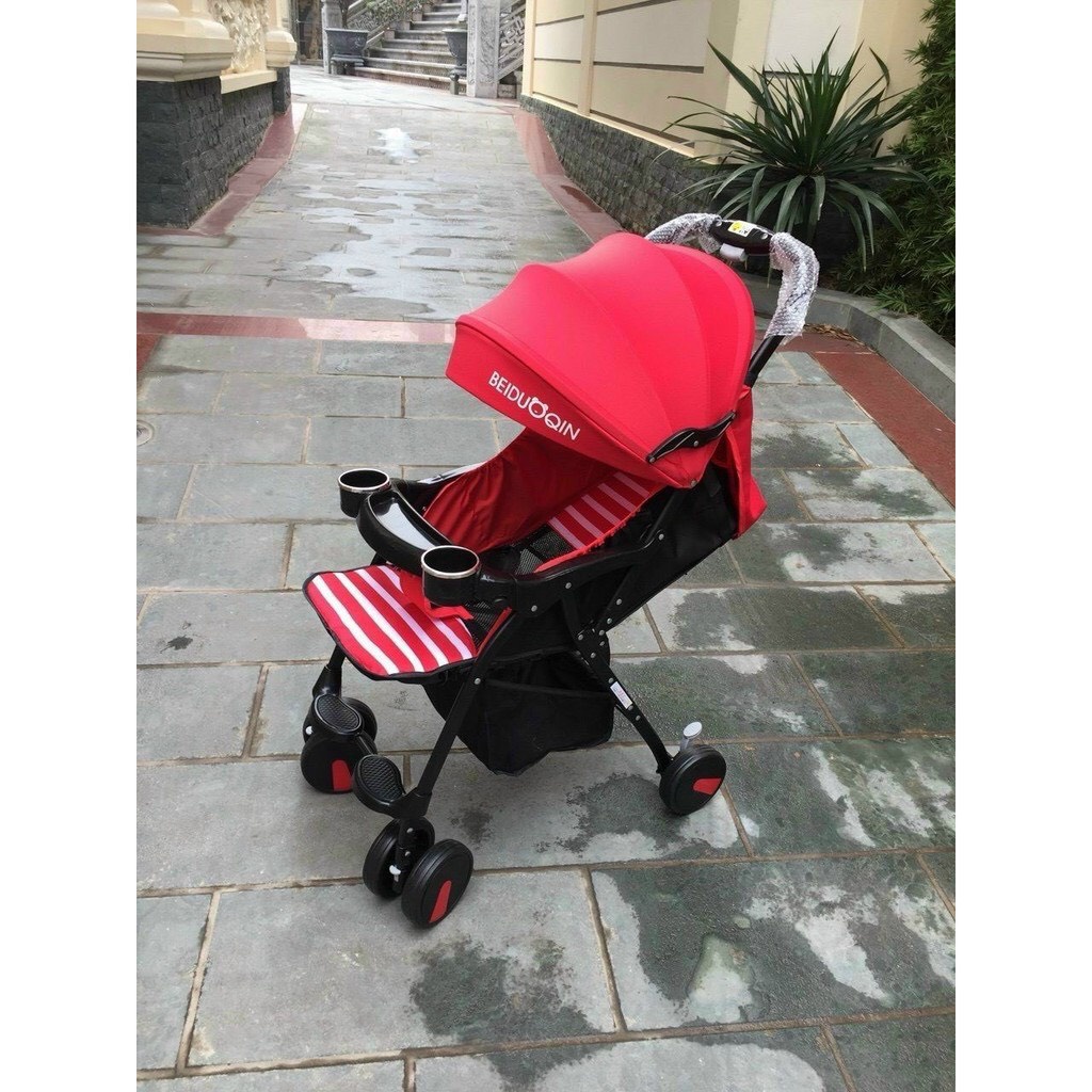 Xe đẩy 1 chiều 3 tư thế chính hãng BEIDU QIN có mái che cho bé