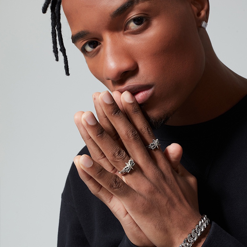 Nhẫn Nam Thiết Kế Độc Đáo Phong Cách Hip-Hop