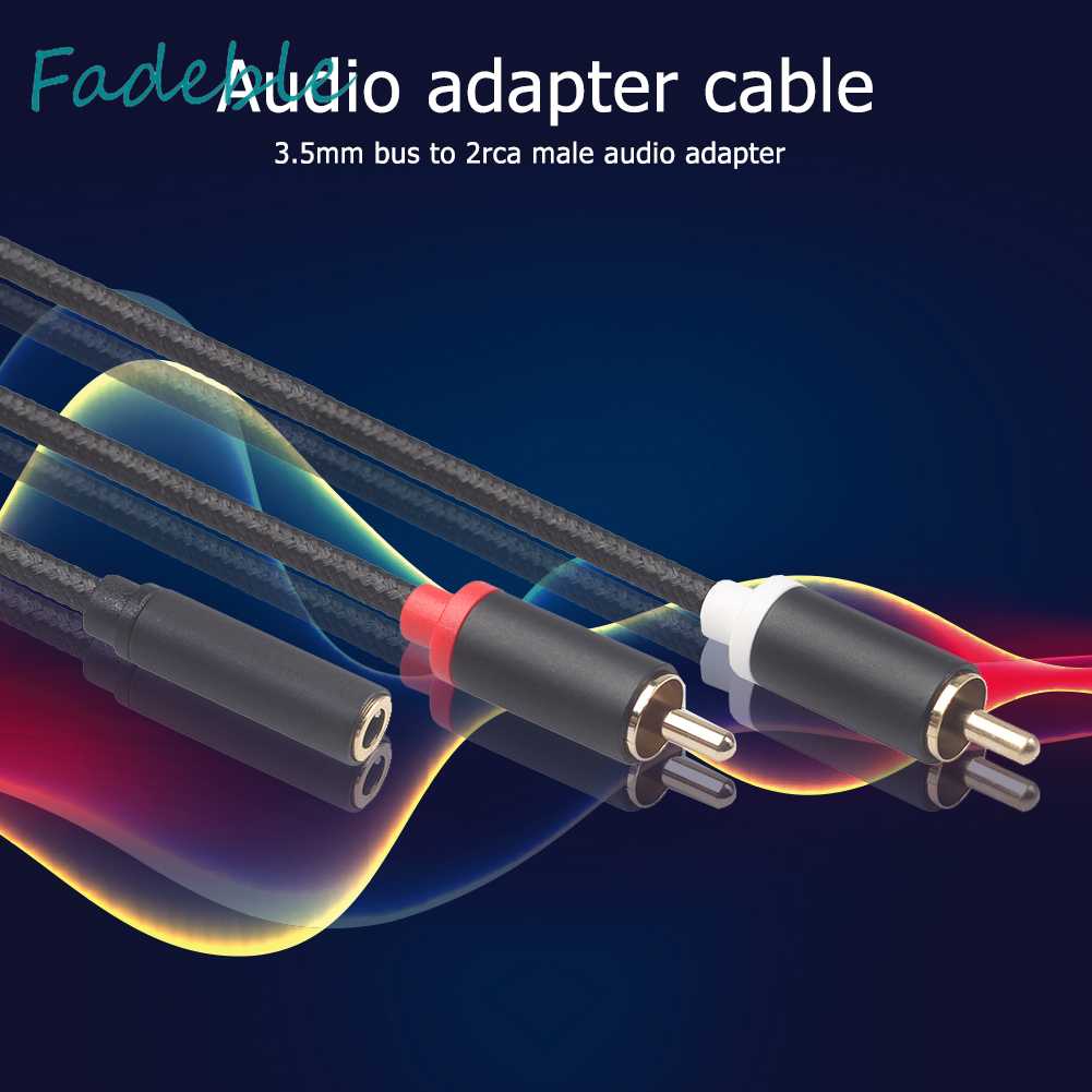 Dây Cáp Âm Thanh 0.4m RCA 2 RCA Đầu Đực Sang Đầu Cái 3.5mm