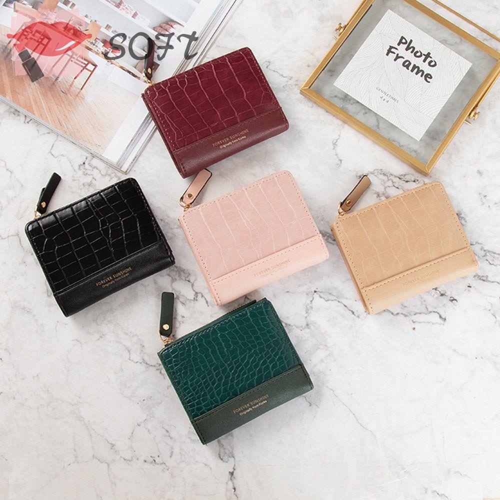 Ví Ngắn Mềm Mại Có Khóa Kéo Thời Trang