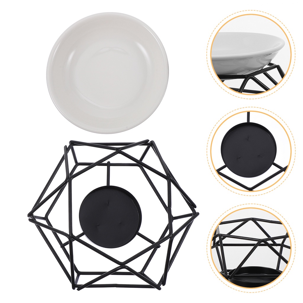 Giá Đỡ Nến Khuếch Tán Tinh Dầu Bằng Gốm Phong Cách Vintage Dành Cho Văn Phòng