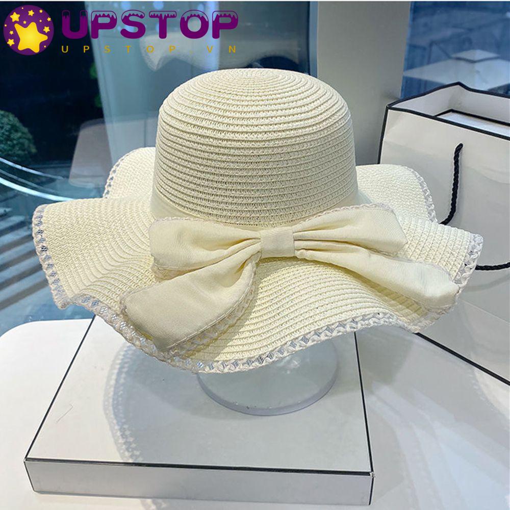 Nón Tai Bèo Đan Cói Đính Nơ Thời Trang Nữ Tính
