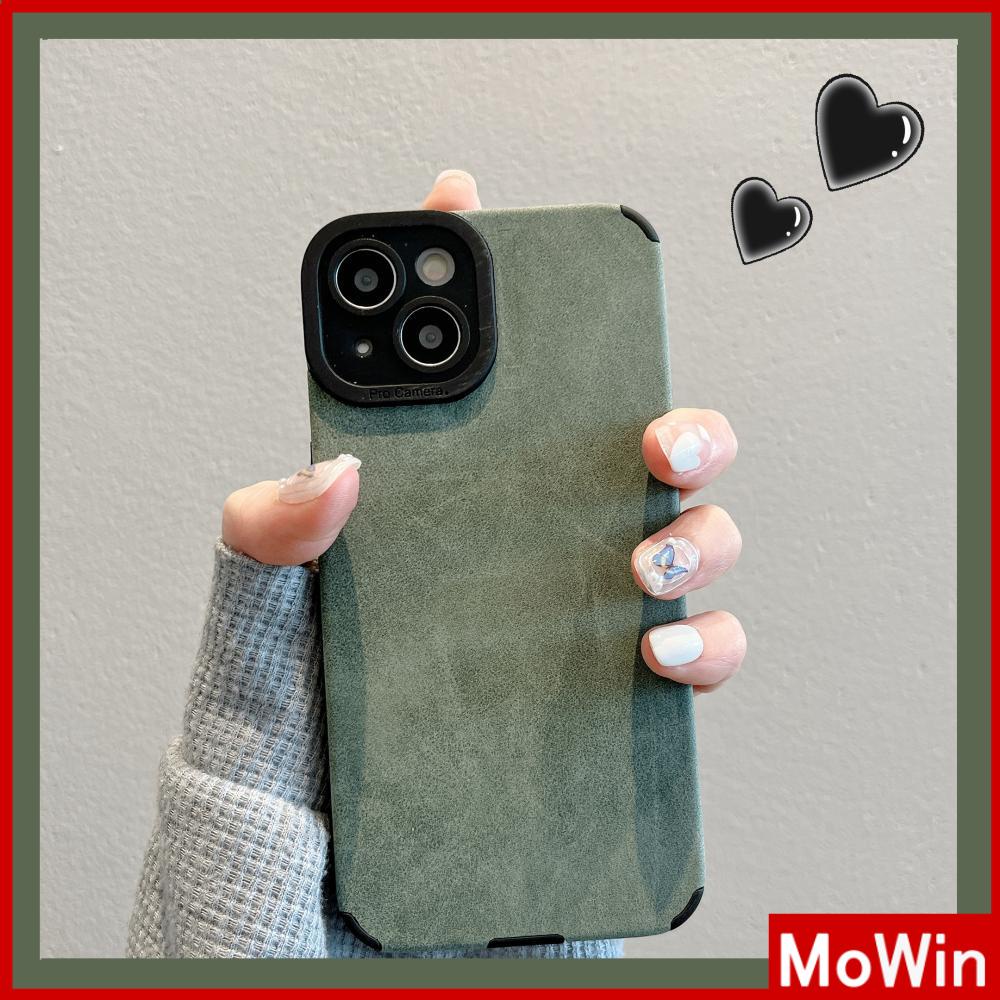 Mowin - Ốp lưng Ốp điện thoại Ốp iphone 15 pro max thoại da mềm màu xanh lá đậm/xám/đen thích hợp cho iPhone 14 Pro Max 13 Pro max 12 Pro Max 11 Pro Max XR XS 7 8Plus