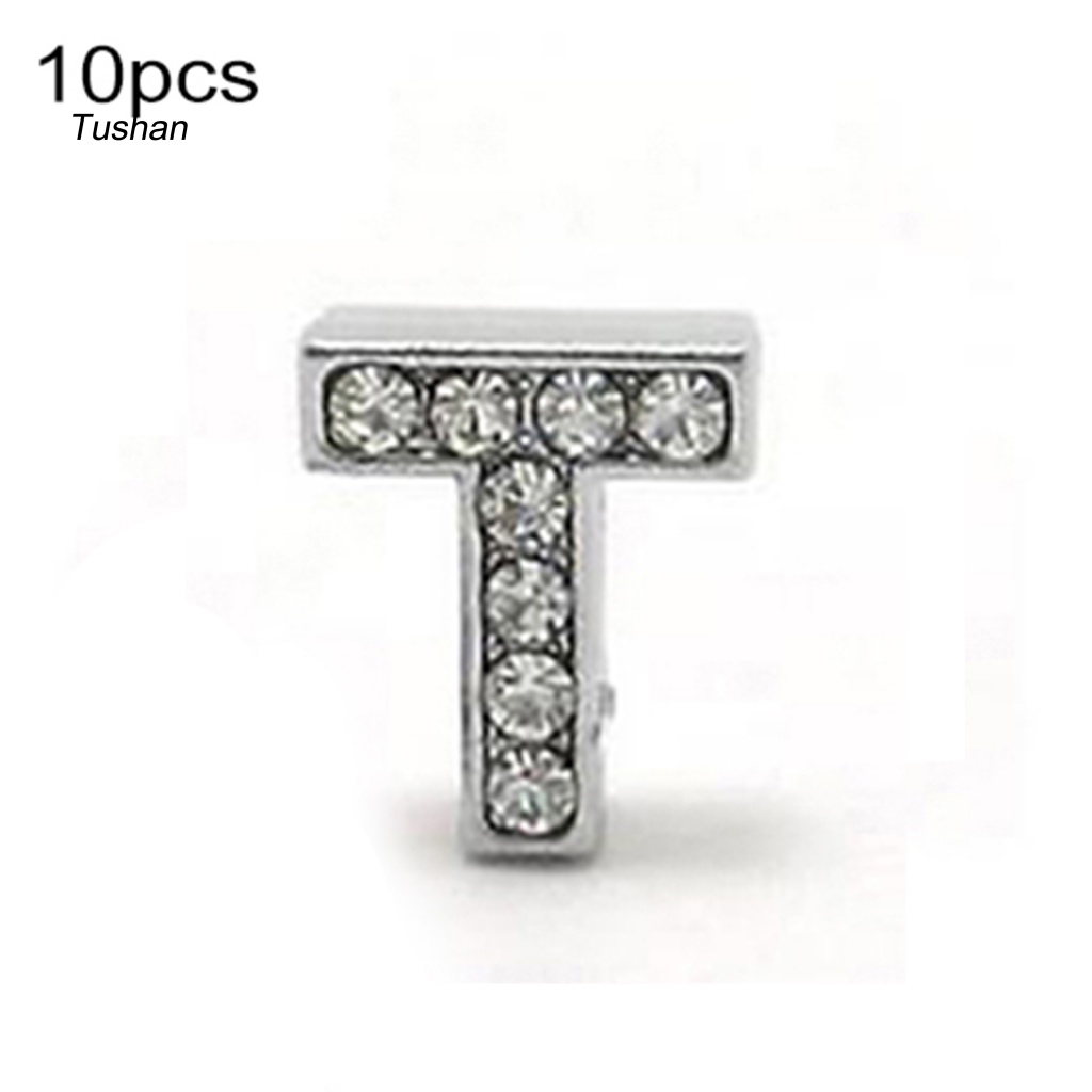 Set 10 Hạt Đá 8mm In Chữ Cái A-Z Dùng Để Làm Vòng Tay Da DIY