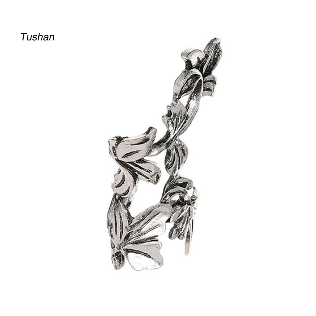 1 Đôi Bông Tai Kẹp Hình Chiếc Lá Thiết Kế Nhẹ Nhàng Thời Trang Dự Tiệc Cưới