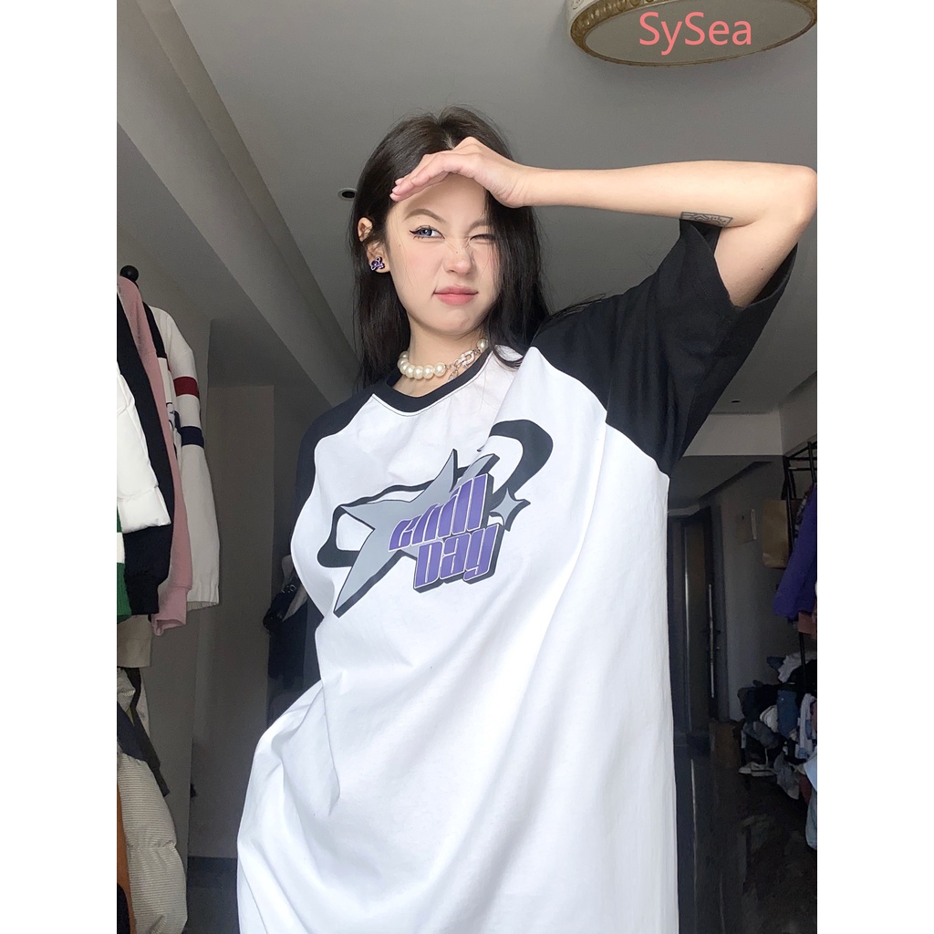 Áo Thun Tay Lỡ Cổ Tròn Dáng Rộng Thời Trang Mùa Hè Theo Phong Cách Mỹ Cho Nữ