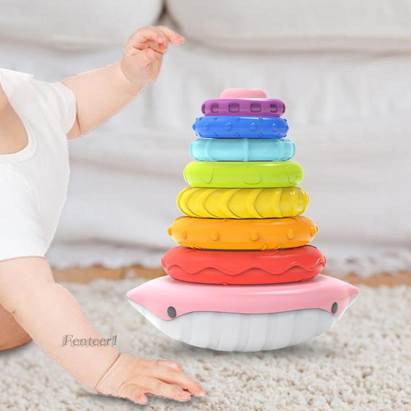 [Fenteer1] Đồ Chơi Khối Xếp Chồng Cảm Giác Thích Hợp Làm Quà Tặng Cho Bé Trai