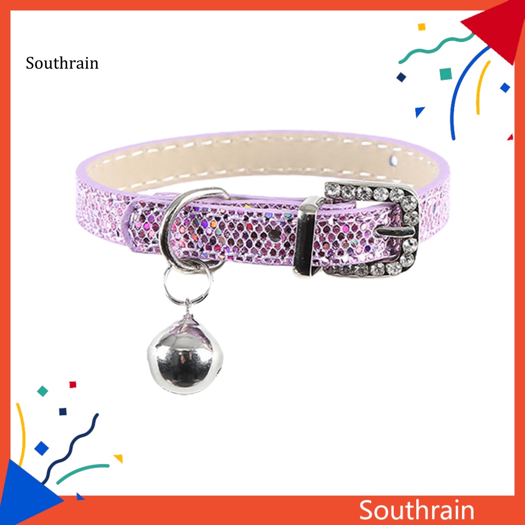 Vòng Cổ Da Giả Trọng Lượng Nhẹ Chống Trầy Xước Phối Chuông Cho Mèo Cưng