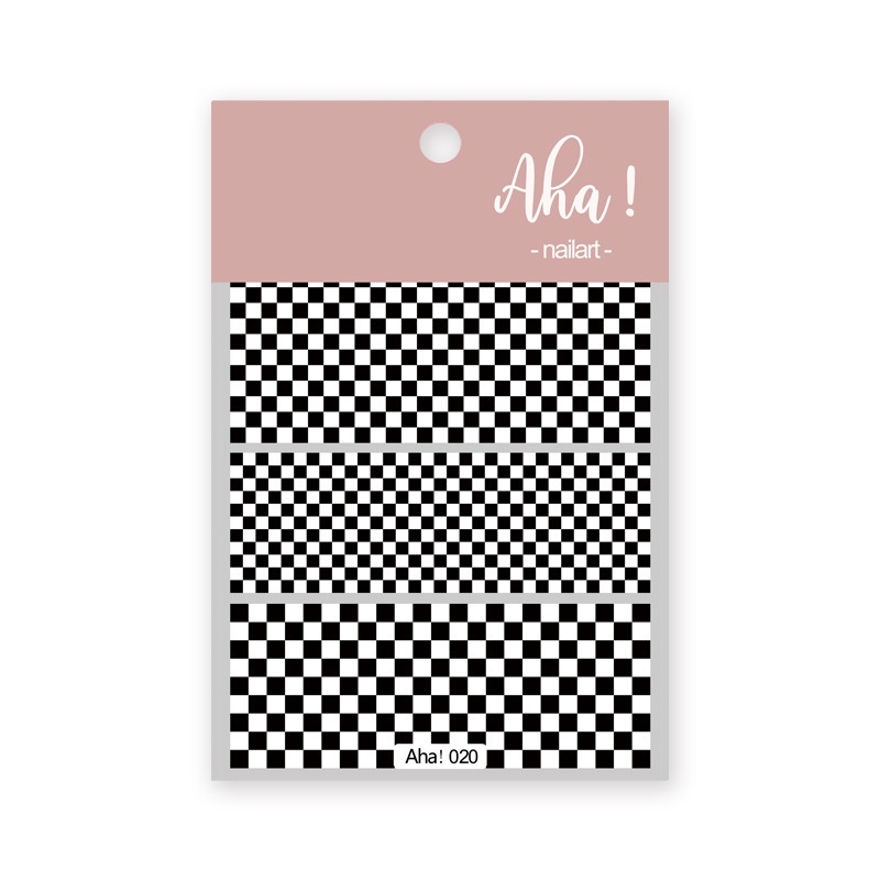 Miếng Dán Trang Trí Móng Tay Nghệ Thuật Hình Bàn Cờ