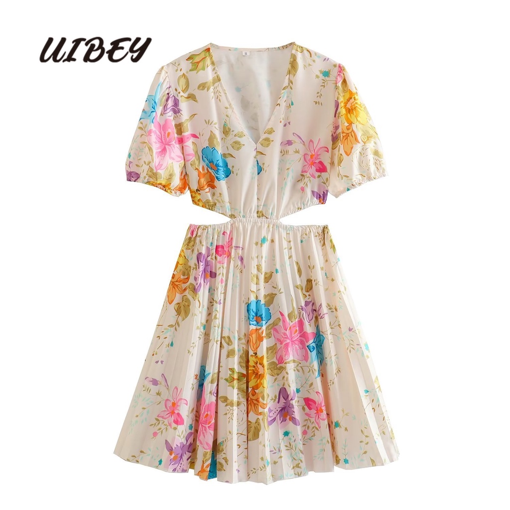 Uibey Đầm In Họa Tiết Gợi Cảm 4213