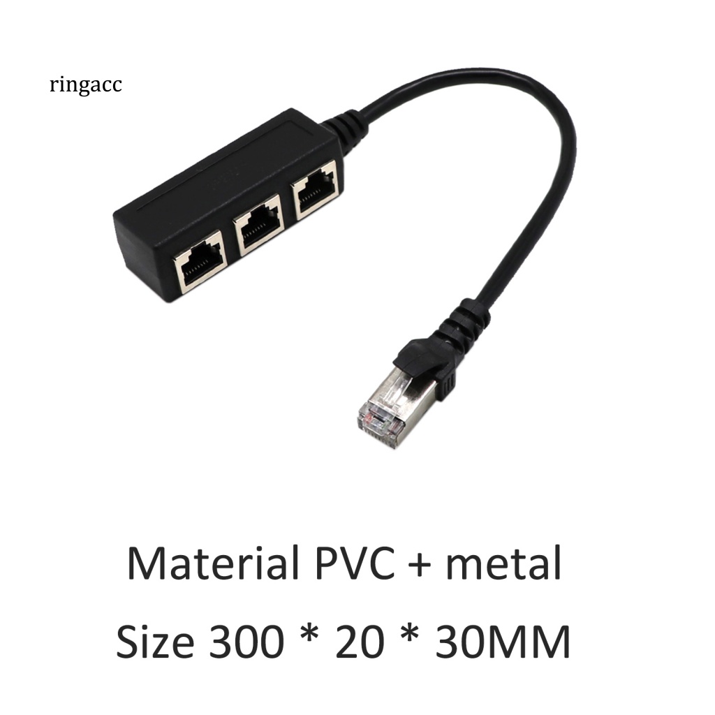 Dây Cáp Kết Nối Mạng LAN Ethernet RJ45 1 Sang 3 Chiều Bằng PVC Chống Mài Mòn