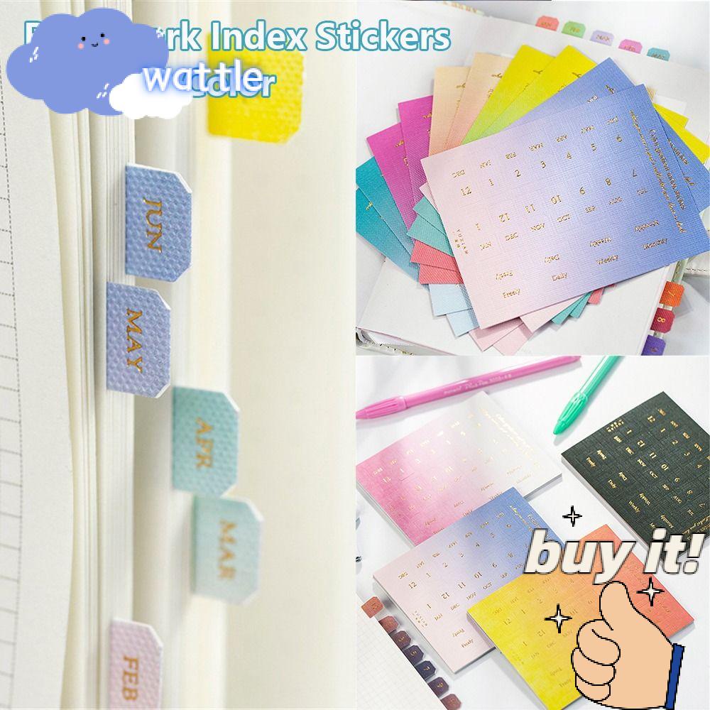 Set 2 Túi 20 Tấm Đánh Dấu Trang Sách Màu Sắc Gradient DIY