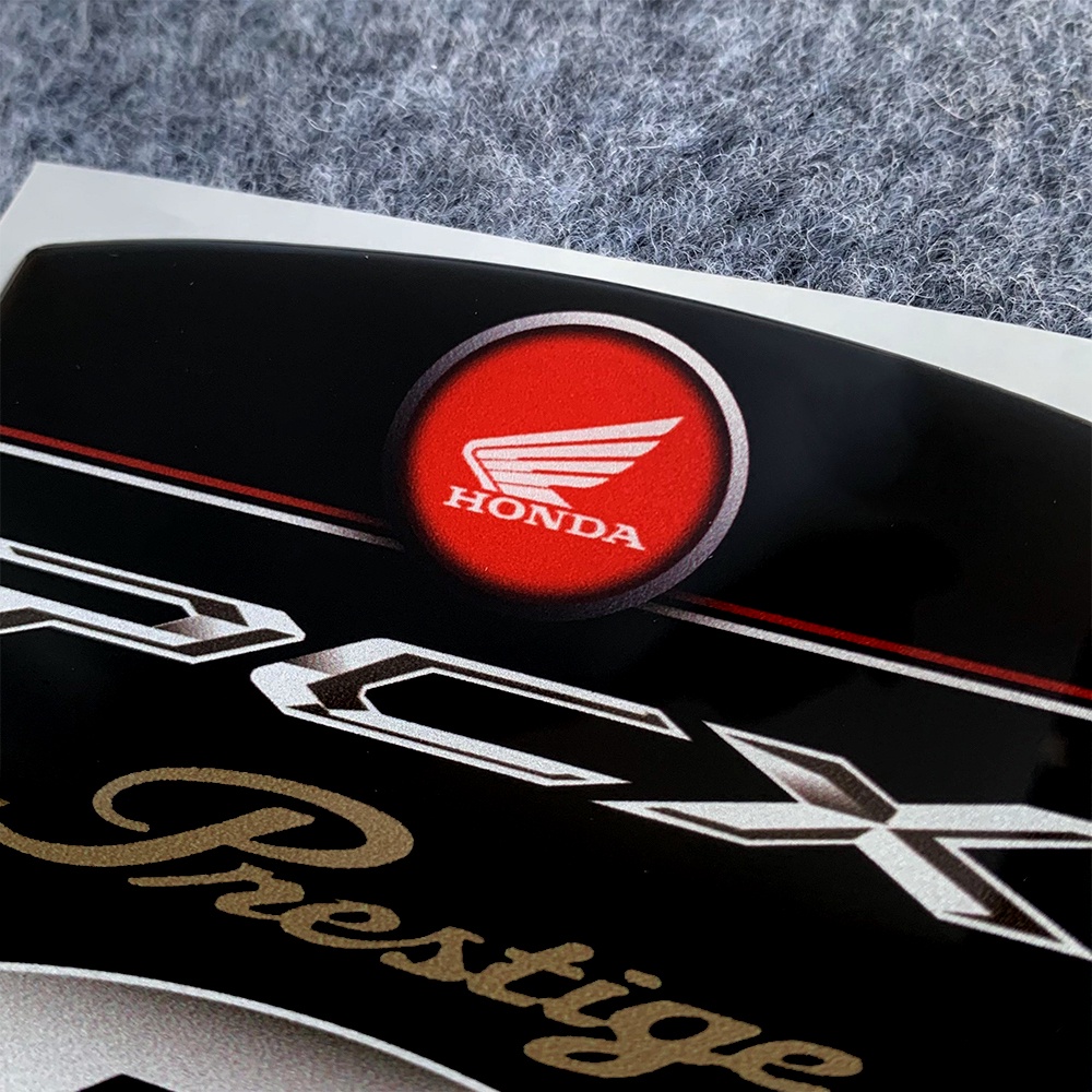 Miếng Dán Trang Trí Xe Mô Tô Honda PCX160 PCX 160 Hình Đôi Cánh 3D Bằng Nhựa Resin