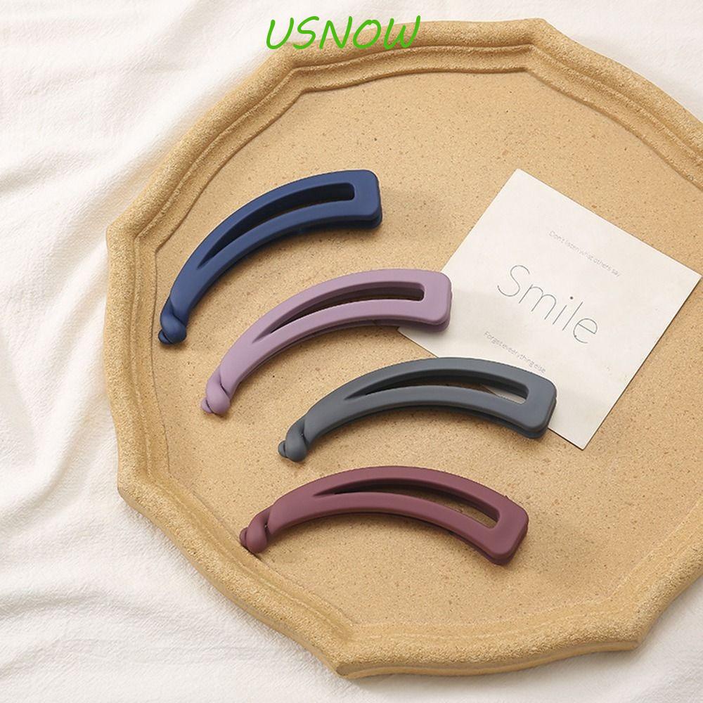 Kẹp Tóc Càng Cua Dạng Dọc Màu Nhám Phong Cách Vintage Thanh Lịch Cho Nữ