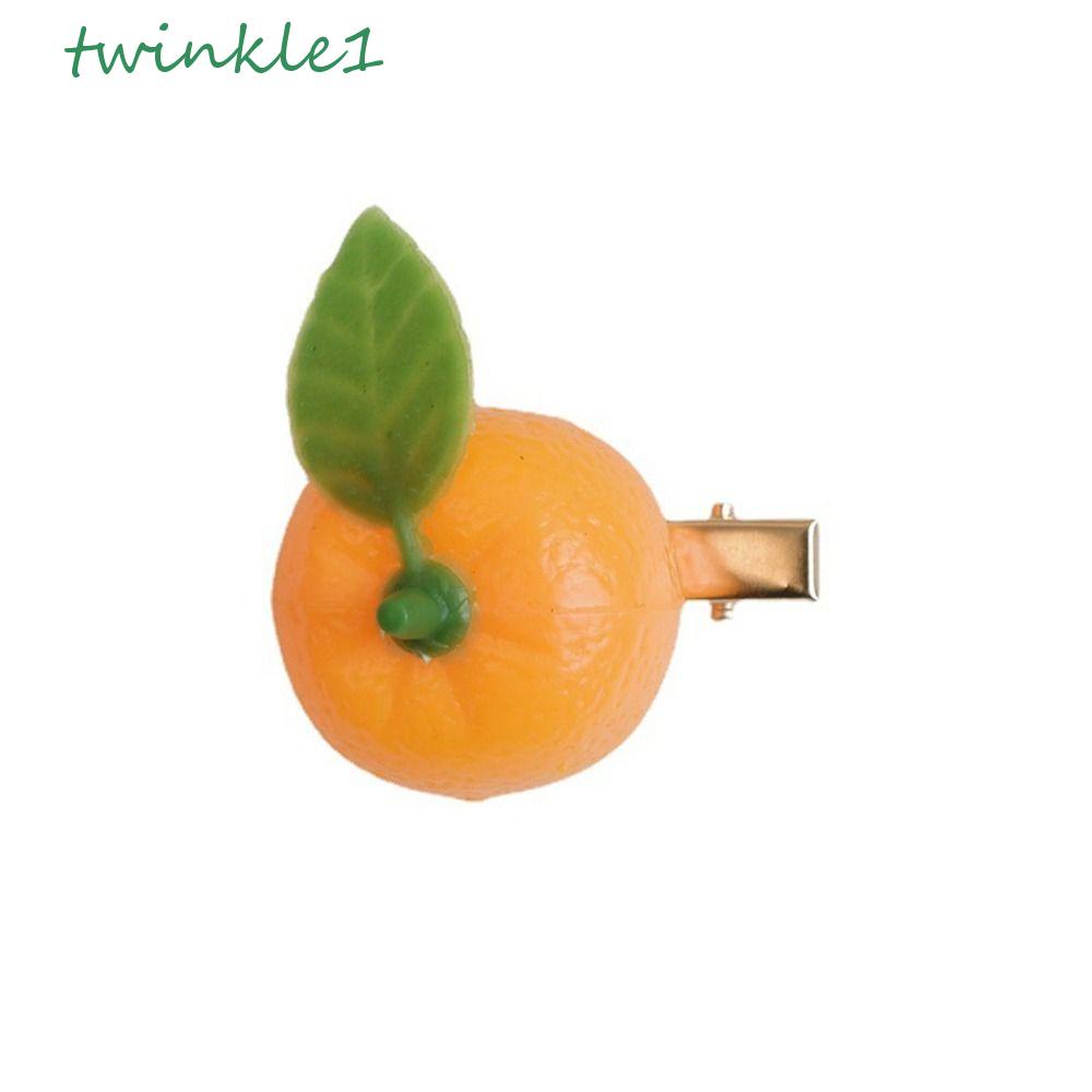 Kẹp Tóc Giả Hình Trái Cam / Thức Ăn Vui Nhộn Dễ Thương Cho Bé