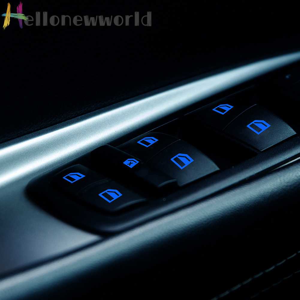 Miếng Dán Nút Điều Khiển Nâng Cửa Sổ Xe Hơi Màu Dạ Quang