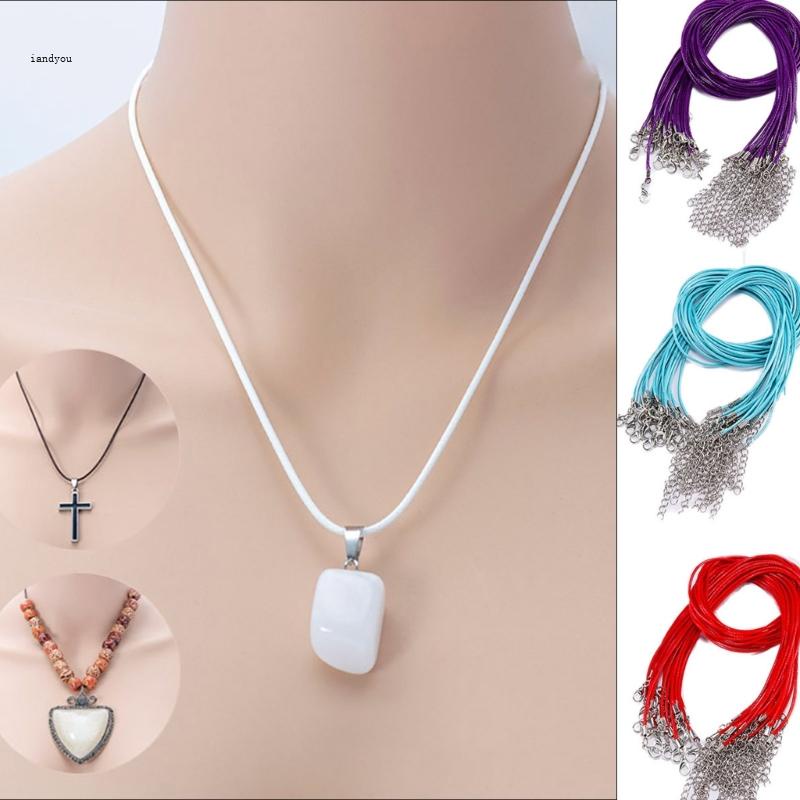 ✿ Vòng cổ Da Bện 1 5mm Có Khóa Cài Tùy Chỉnh Thời Trang