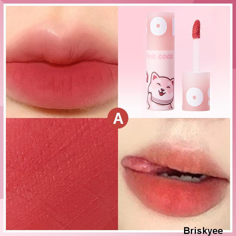 Brisyee💄Màu Hồng PINK COCO® Son Kem Lì Mềm Mịn Lâu Trôi Không Phai Và Làm Sáng Màu Da