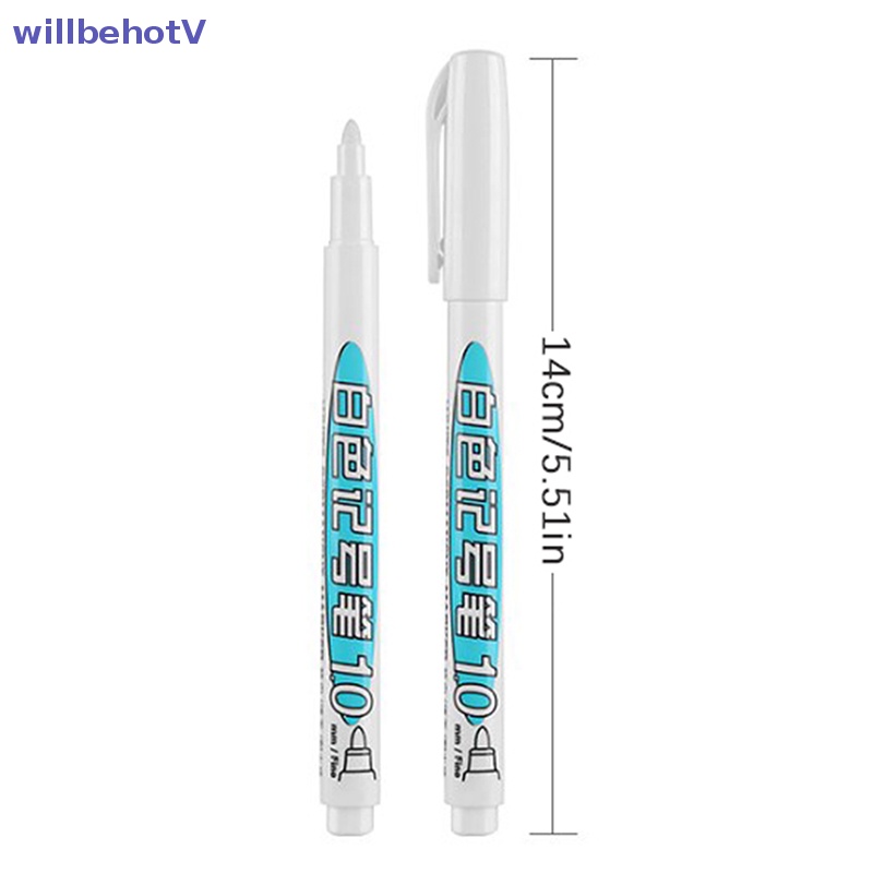 Set 1 / 3 Bút Lông Đánh Dấu Lỗ Sâu 1mm Màu Trắng Chống Nước