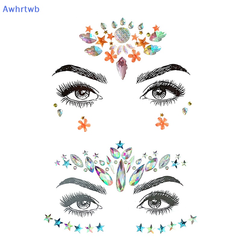 Awhrtwb Mặt Đá Quý Tự Dính Trang Sức Tiệc Tùng Mardi Gras Mới