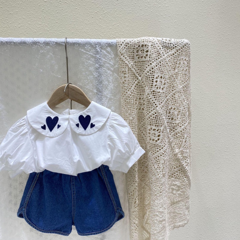 Quần Short Denim Mềm Mại Thời Trang Mùa Hè Cho Bé Gái