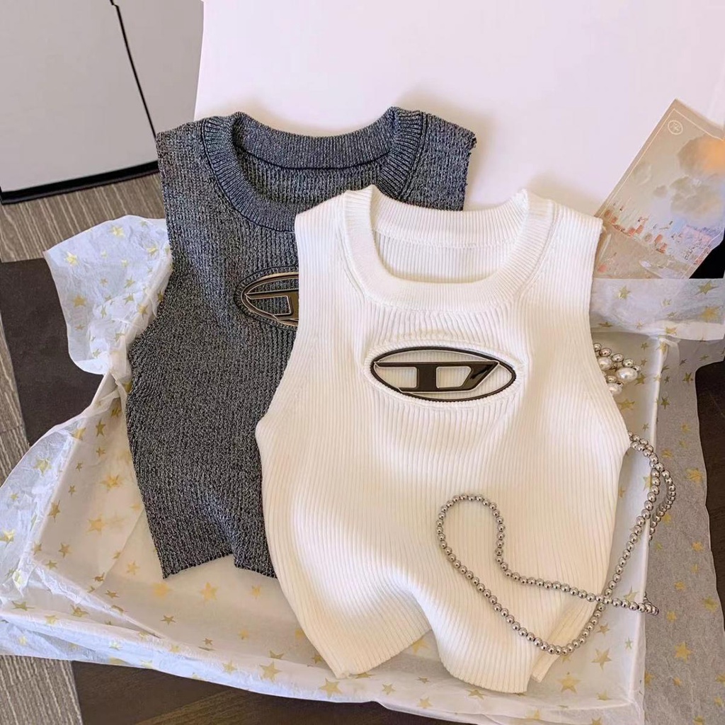 Áo Hai Dây Mùa Hè 2023 Dáng Ngắn Phong Cách Pháp Gợi Cảm Cho Nữ