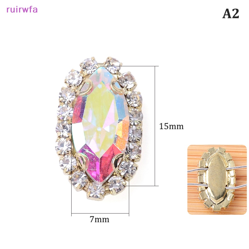 Đá Pha Lê Thủy Tinh 7 X 15Mm Dùng Trang Trí Quần Áo DIY Mới