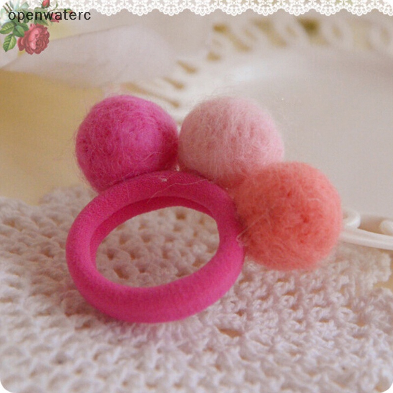 1 Dây Cột Tóc Co Giãn Đính Bóng Lông Màu Sắc Ngẫu Nhiên Cho Bé Gái Vn