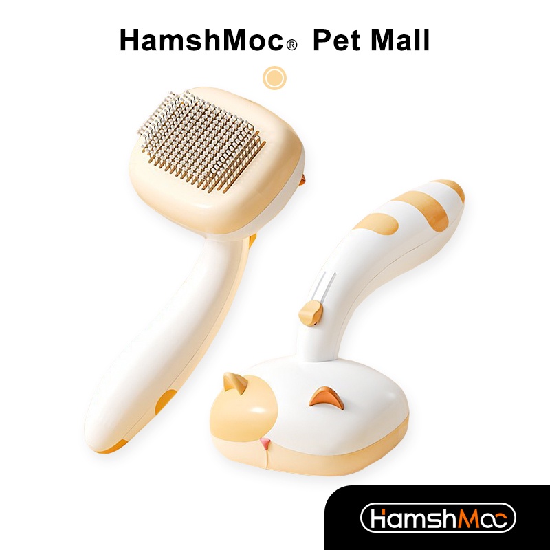 HamshMoc Bàn Chải Lông Mềm Mại Mát Xa Và Loại Bỏ Lông Thú Cưng