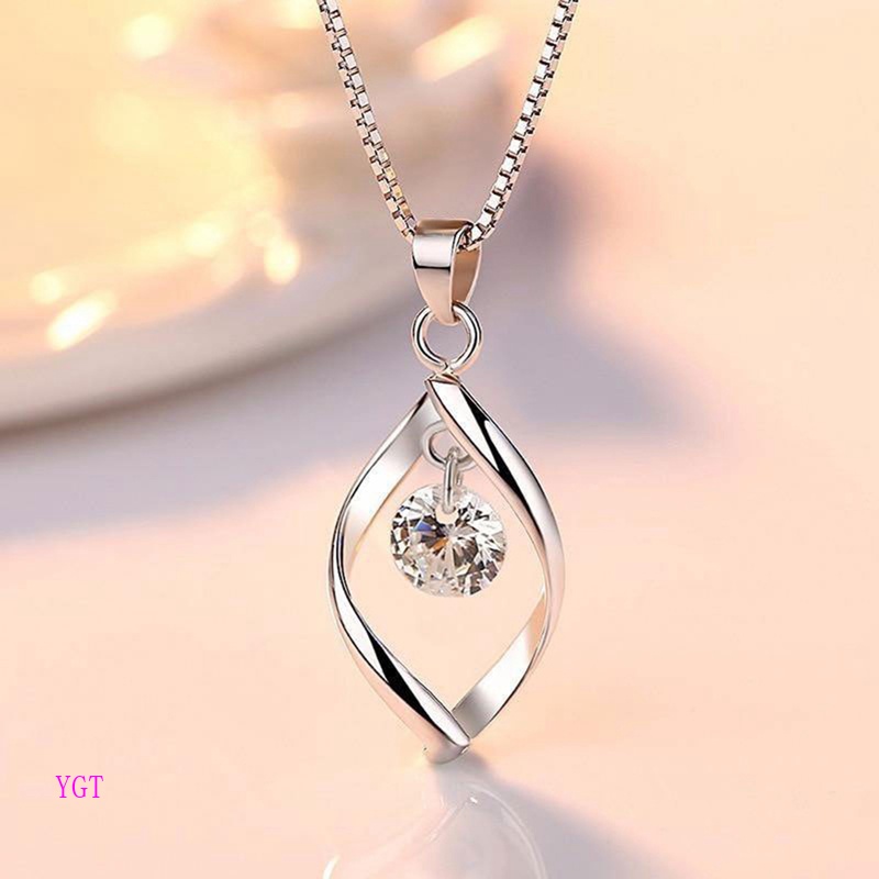 Ygt Vòng cổ Mặt Hình Học Đính Đá Zircon Pha Lê Sáng Tạo Thời Trang Dành Cho Nữ