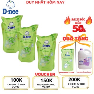 ComBo 3 Túi Nước xúc bình sữa Dnee, rửa bình sữa Dnee dạng túi 550ml - An toàn cho bé Yêu