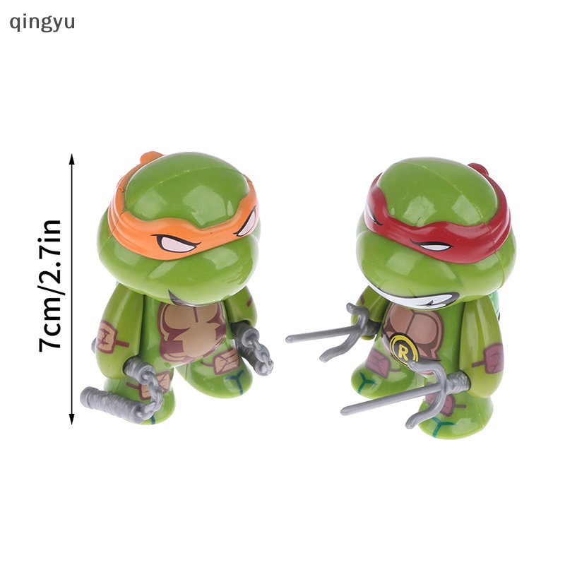 Bộ 4 Đồ trang trí Nhân Vật Ninja Rùa Dễ Thương Dùng Trang Trí Tiểu Cảnh