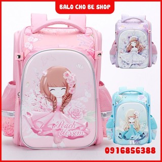 Giá buôn sỉ - balo chống gù cô gái hoa cho bé gái cấp 1