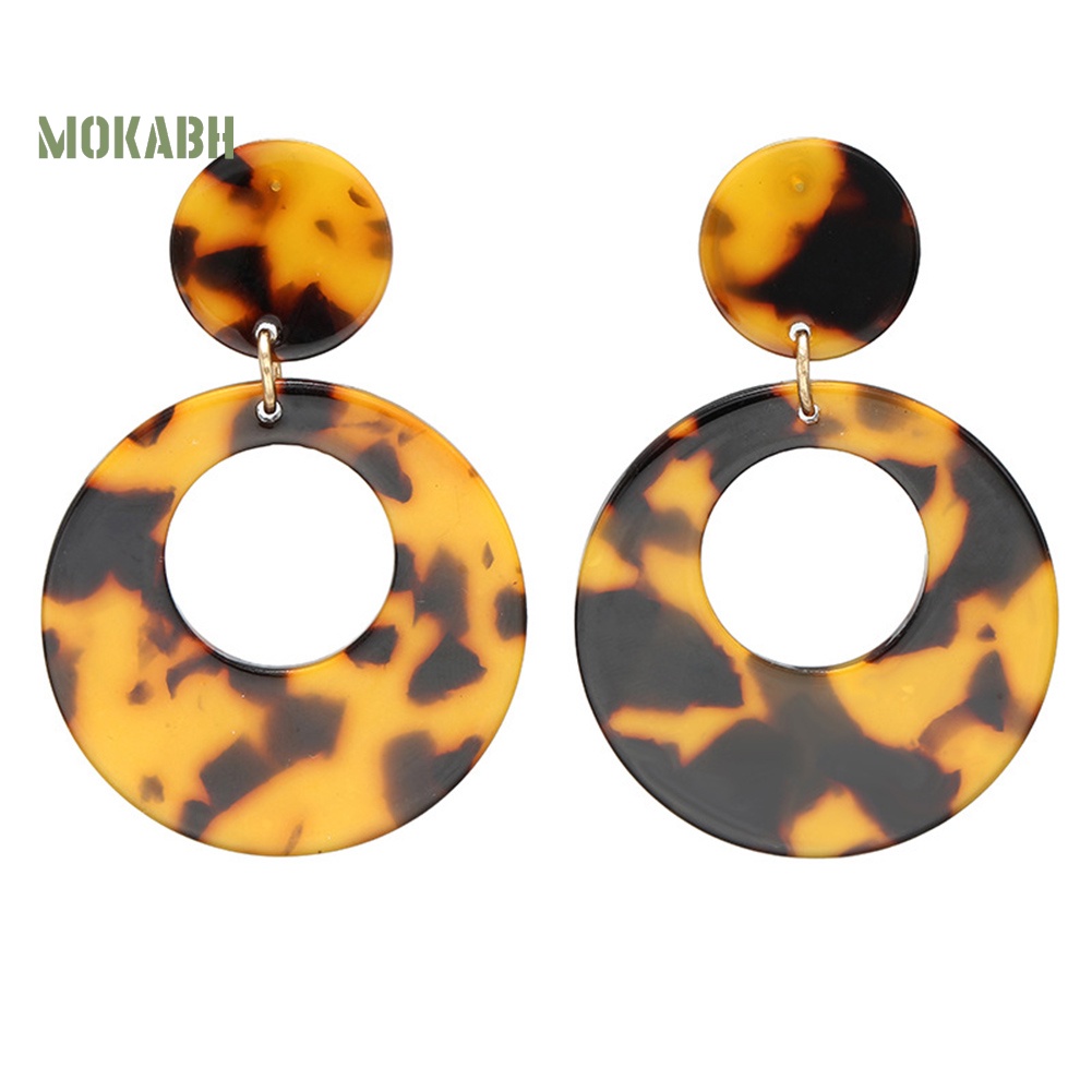 Bông Tai Hình Tròn Rỗng Phong Cách Vintage Thời Trang Dự Tiệc Cho Nữ