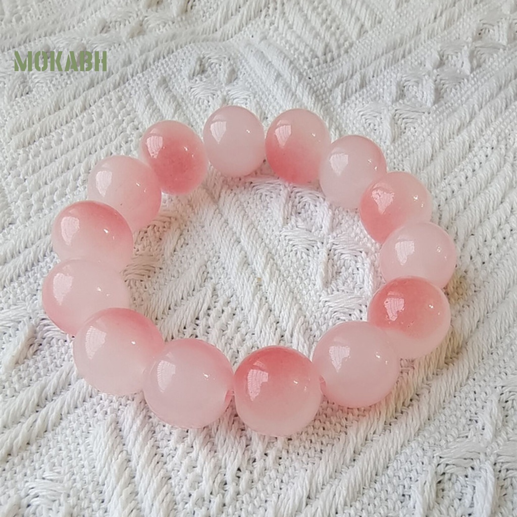 Vòng Đeo Tay Chuỗi Hạt Màu Loang Trong Suốt Thời Trang Thanh Lịch Dành Cho Nữ