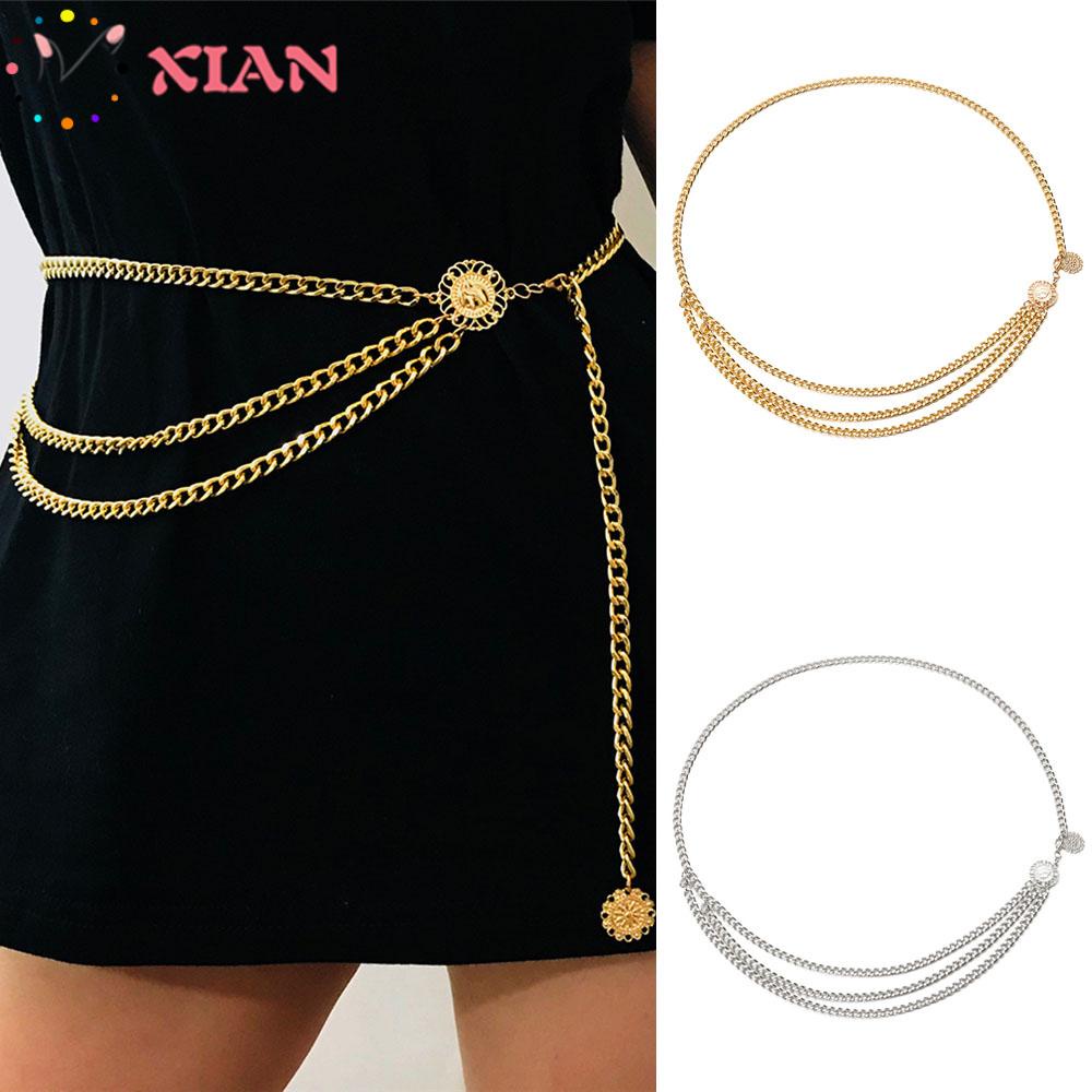 Dây XIANTIN Móc Chìa Khóa / Ví / Thắt Lưng 3 Lớp Bằng Kim Loại Phong Cách Hip Hop