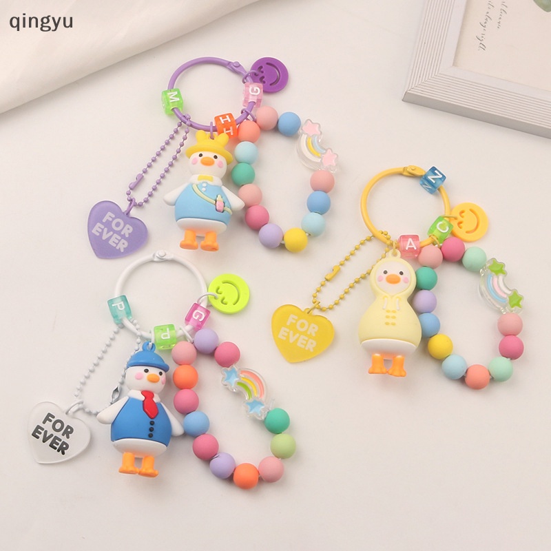 Móc Chìa Khóa Dạng Ví Hình Chú Vịt Cười Màu Kẹo Dễ Thương Cho Airpods Pro PLI