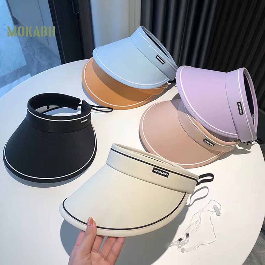 Mũ Vành Rộng Hở Chóp Màu Sắc Trơn Thời Trang Mùa Hè Cho Nữ