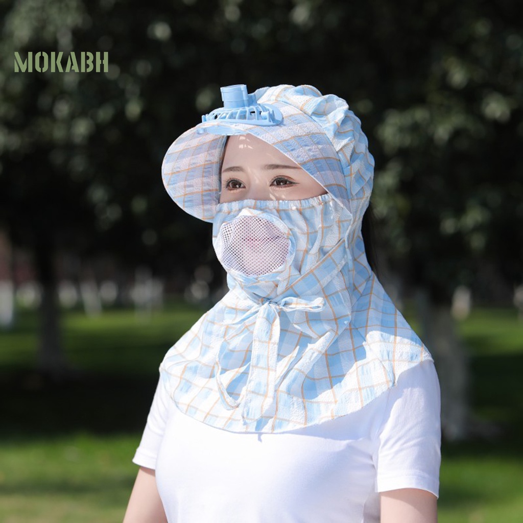 [Mok Abh] Quạt Điện Làm Mát Thoáng Khí Có Thể Sạc Lại Dùng Khi Đi Xe Đạp Mùa Hè Cho Nữ