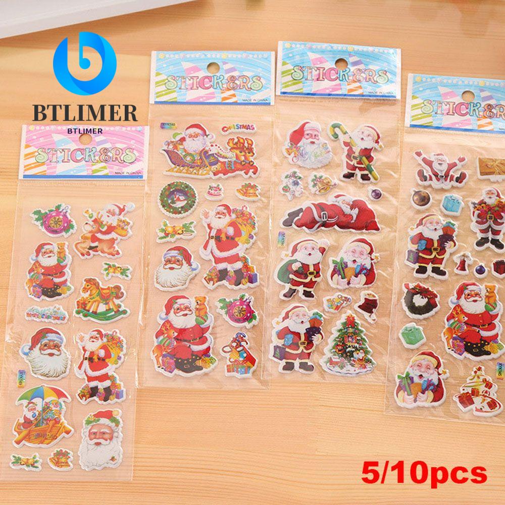 Bộ 5 / 10 Tấm Sticker Dán Trang Trí Sổ Tay Chủ Đề Giáng Sinh Dễ Thương