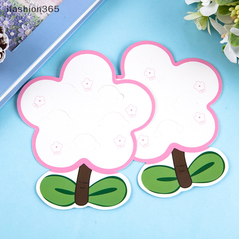 Set 50 Thẻ Giấy Hình Hoa Làm Kẹp Tóc Trang Sức Thủ Công DIY