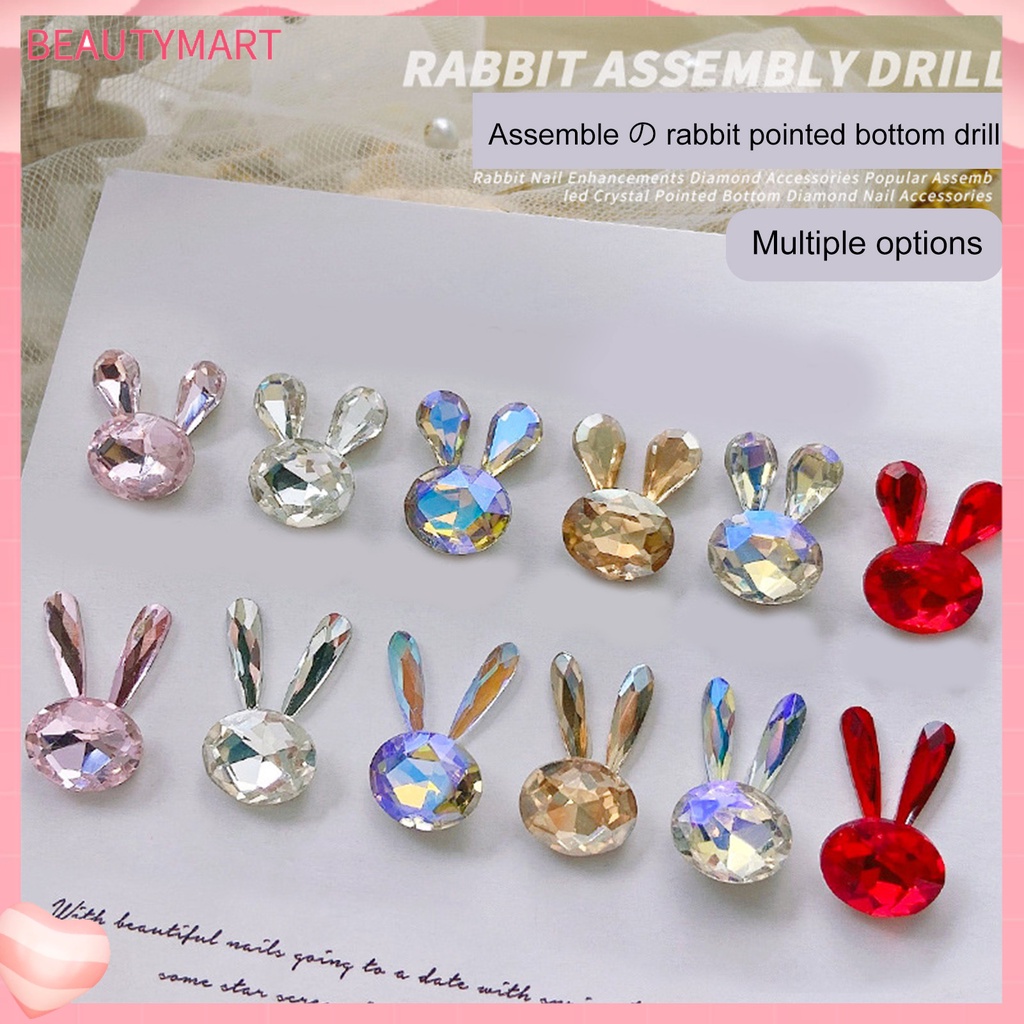 Set 6 Phụ Kiện Đính Trang Trí Móng Tay Lấp Lánh Chống Rơi DIY