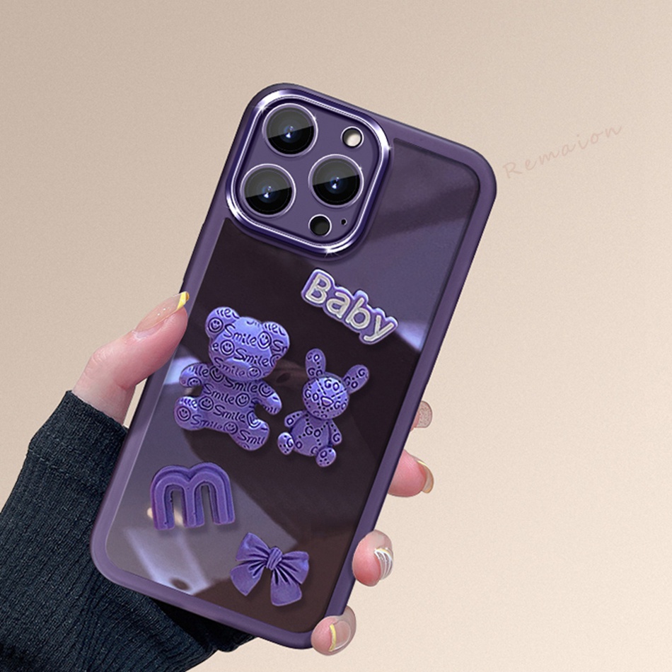 Ốp Điện Thoại Silicon Hình Gấu 3D Cho iPhone 14 13 11 12 Pro MAX Mini 6 6s 7 8 Plus 7plus 8plus 6plus X XR XS MAX 11Pro