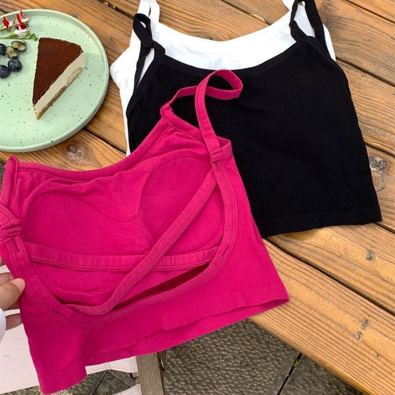 Áo Hai Dây Có Mút Đệm Ngực Thời Trang Mùa Hè Quyến Rũ Cho Nữ