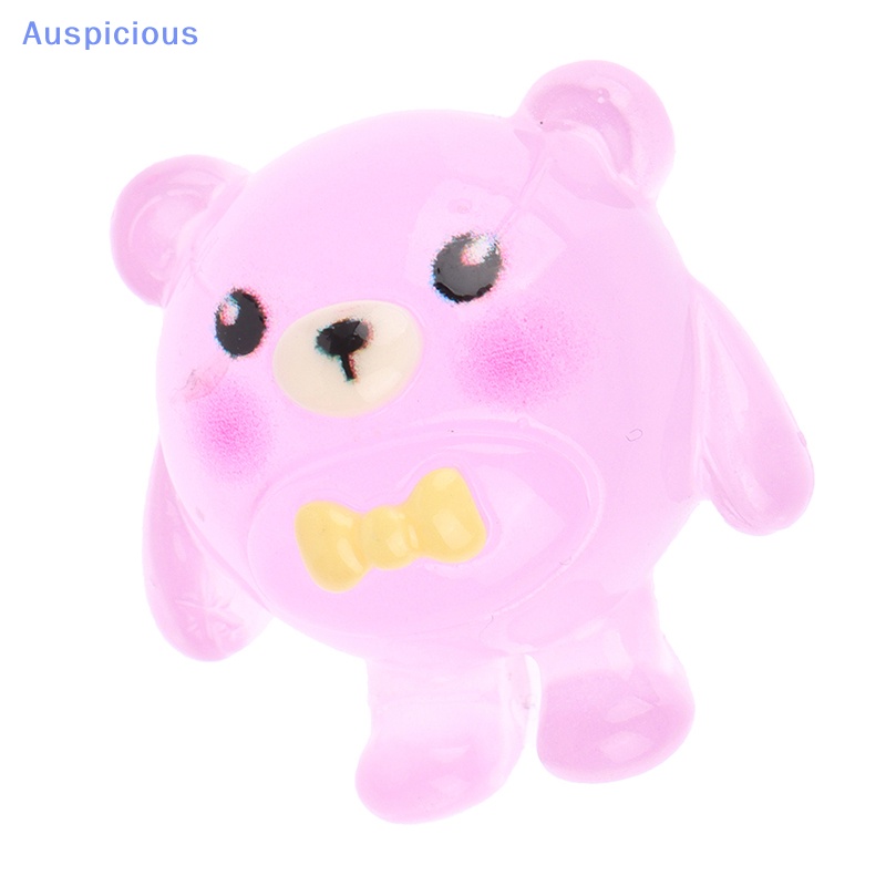 Set 10 Mô Hình Chú Gấu Dạ Quang Bằng Nhựa Resin Trang Trí Tiểu Cảnh