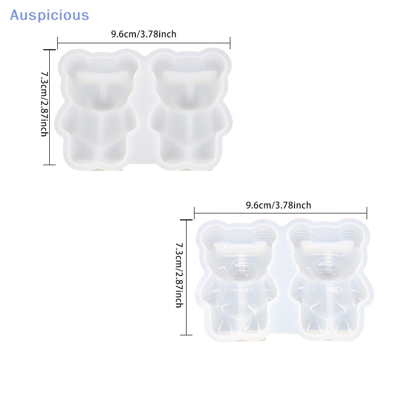 Khuôn Silicone Làm Móc Khóa / Mặt Dây Chuyền Hình Chú Gấu Nhỏ Xinh